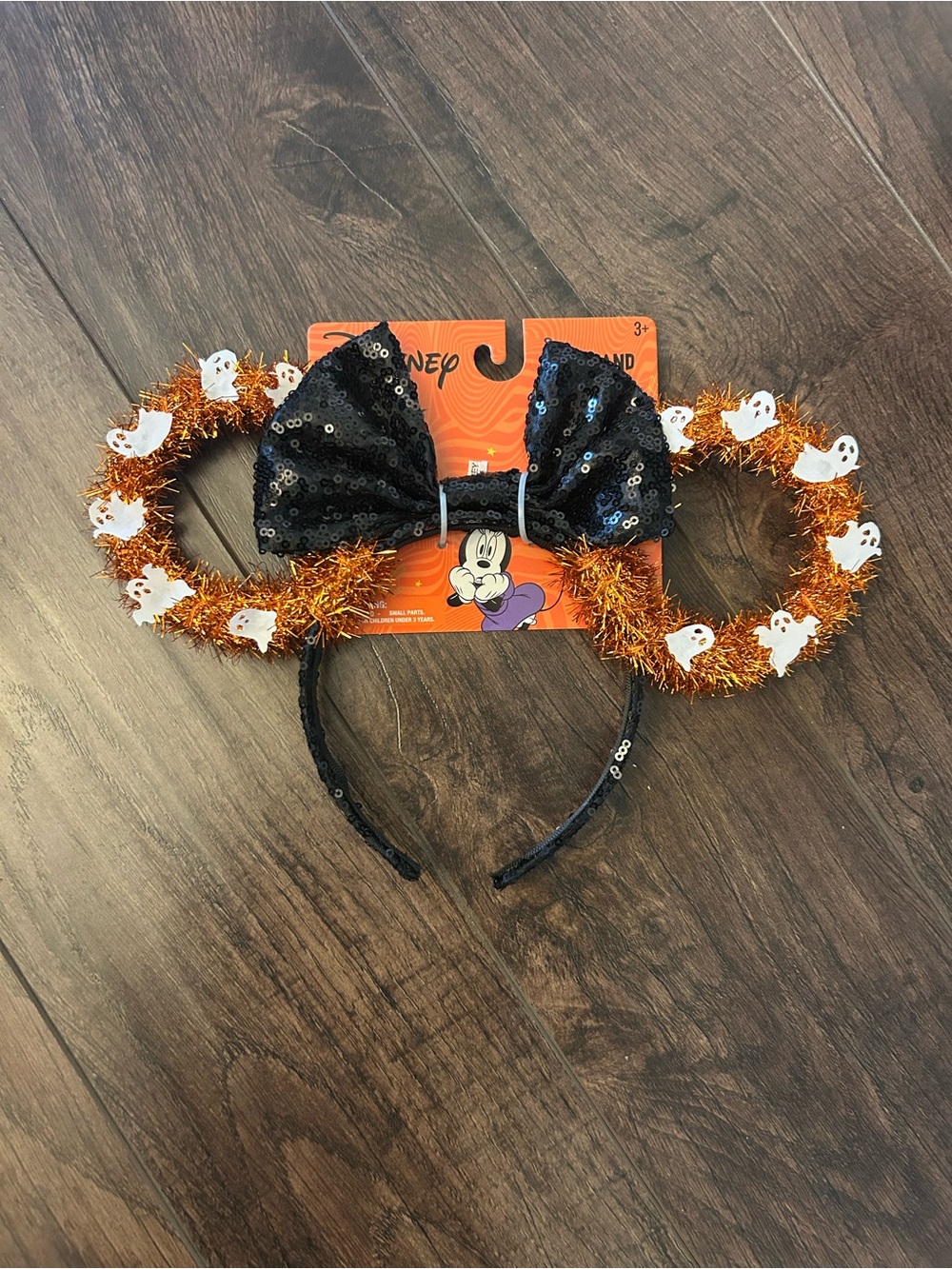 Disney Halloween Minnie Ears Headband - Black and Orange